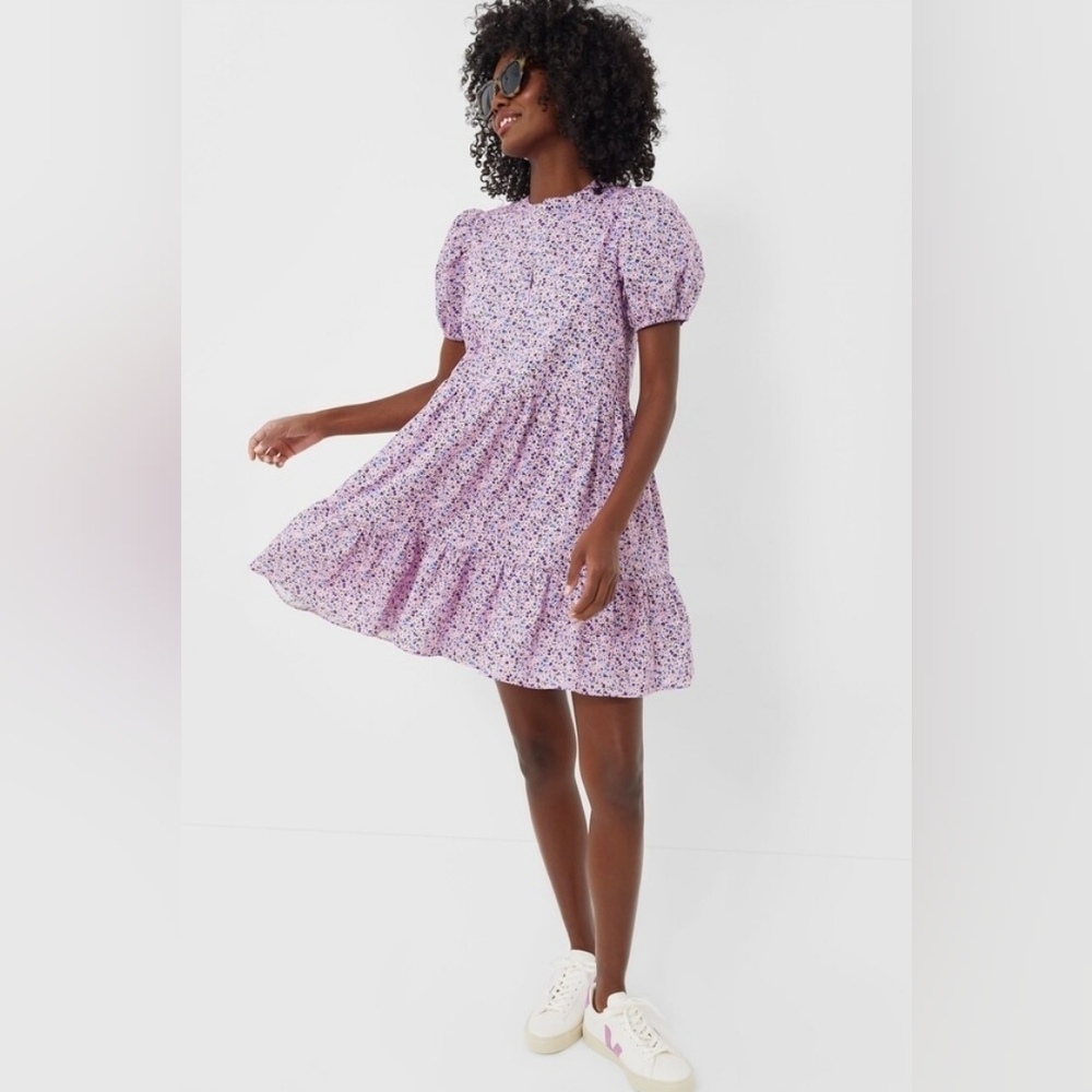 Tuckernuck Hyacinth House Lilac Floral Zip Front Ellie Mini Dress